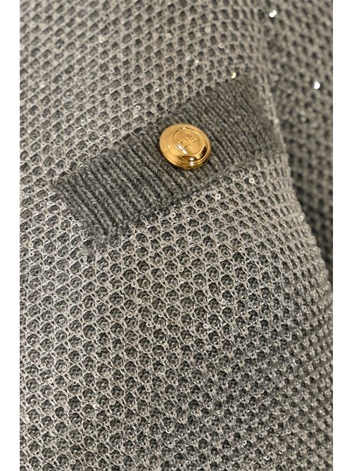 Top in maglia di misto lana con paillettes Elisabetta Franchi | MK56T57E2431